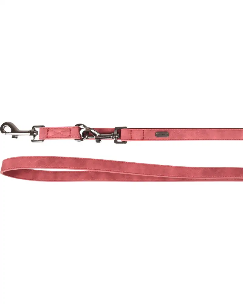 Flamingo ramal perro cuero rojo