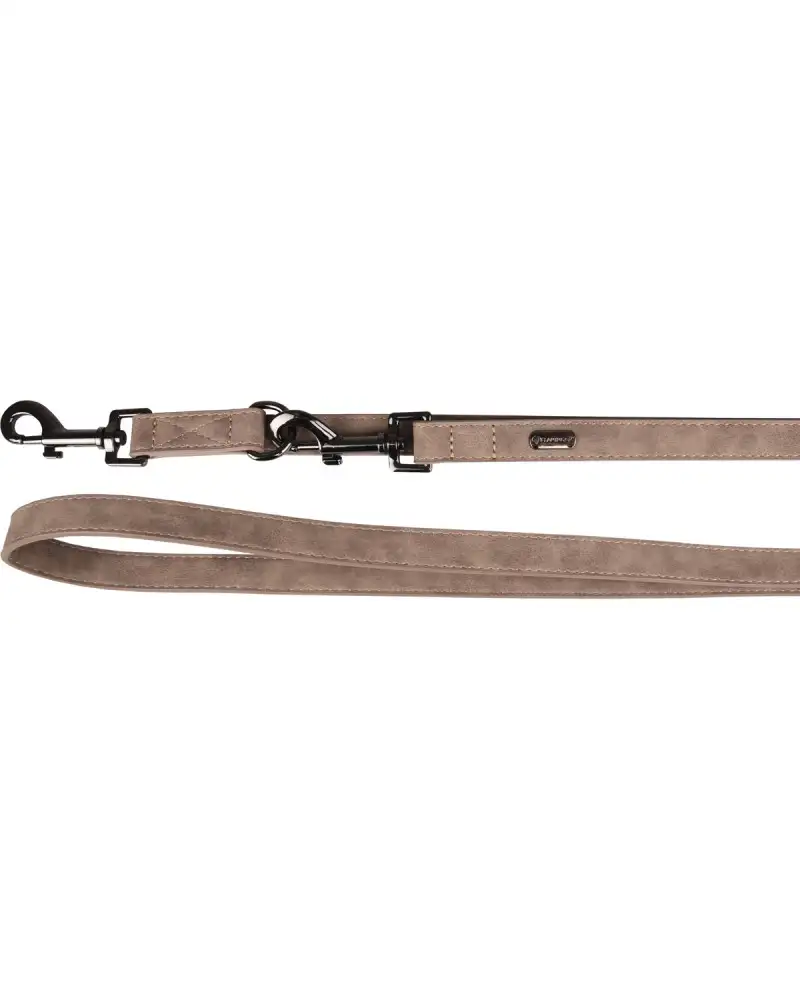 Flamingo ramal perro cuero taupe