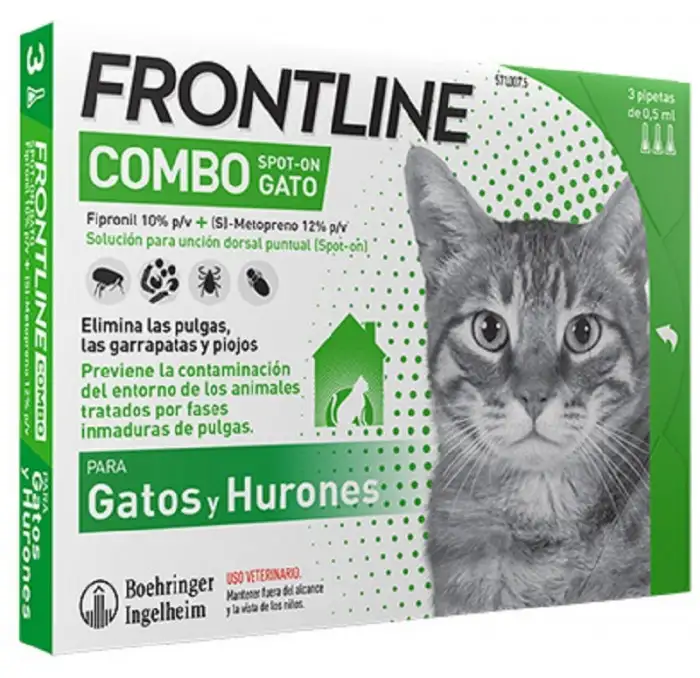 Frontline Combo Gato 3 Pipetas Antiparasitarias