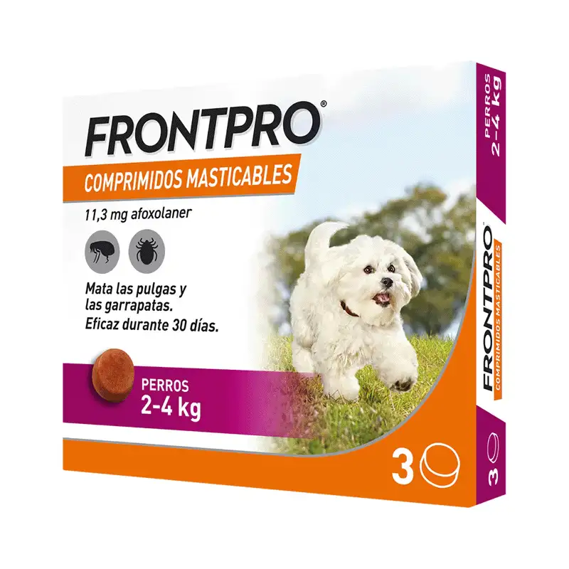 Comprimidos masticables Antiparasitario Frontpro Para Perro