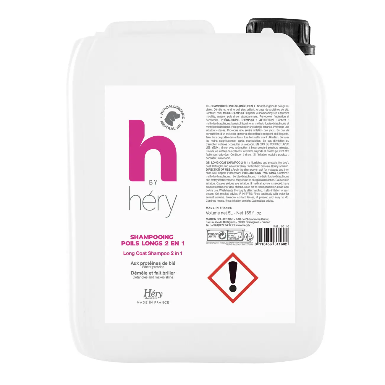 Champú para perros de pelo largo HBH