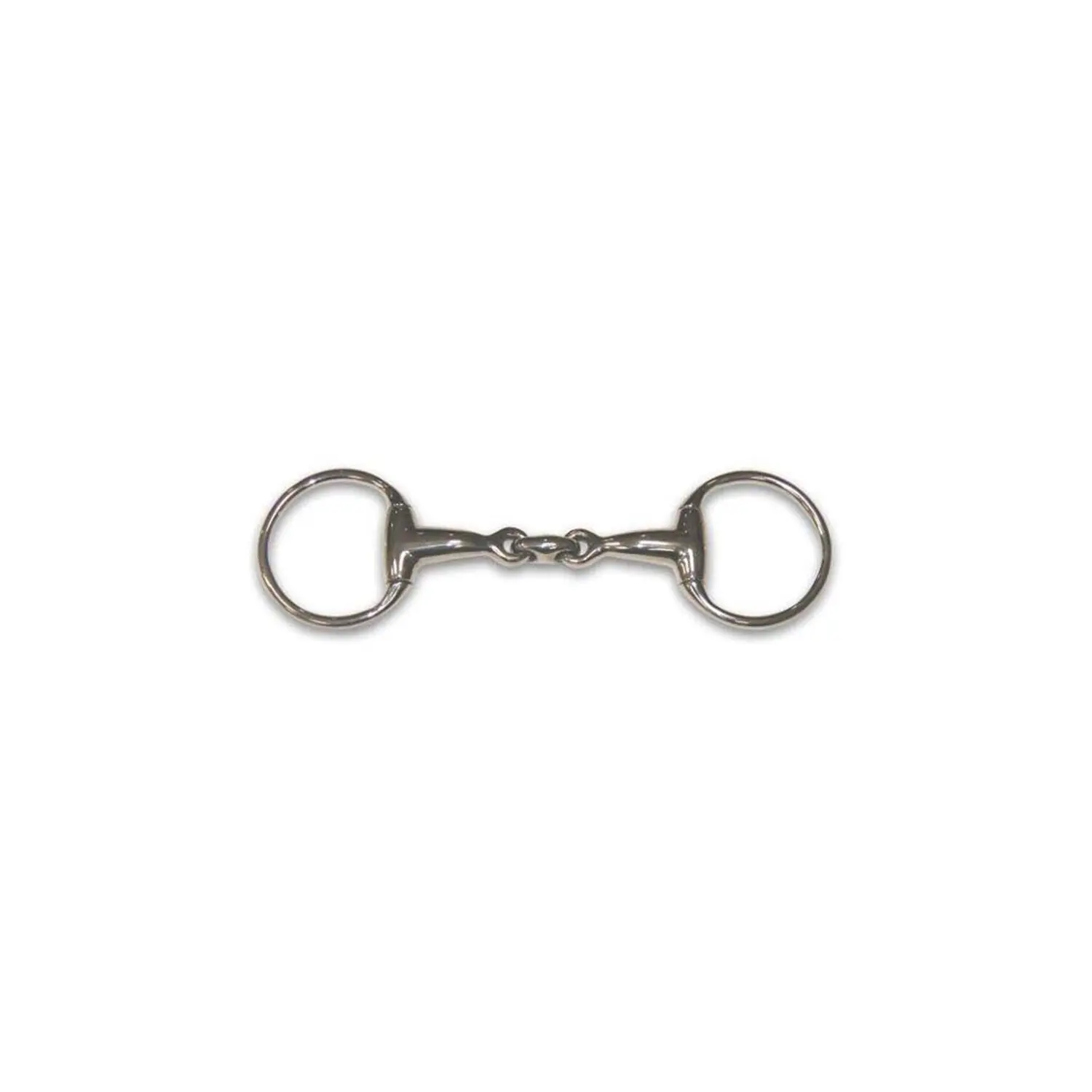 Bocado de oliva para caballos de boca doble curvada