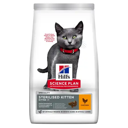 Hill's Science Plan Sterilised Kitten Pollo Gatos