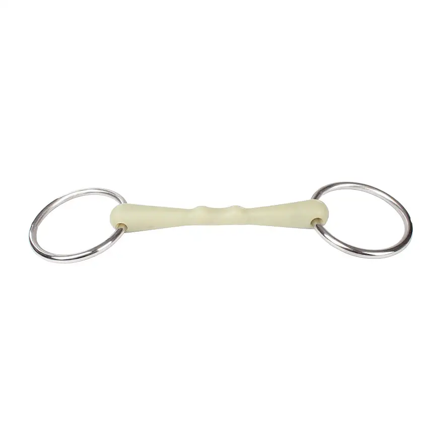 Bocado de 2 anillos para caballos con sabor a manzana