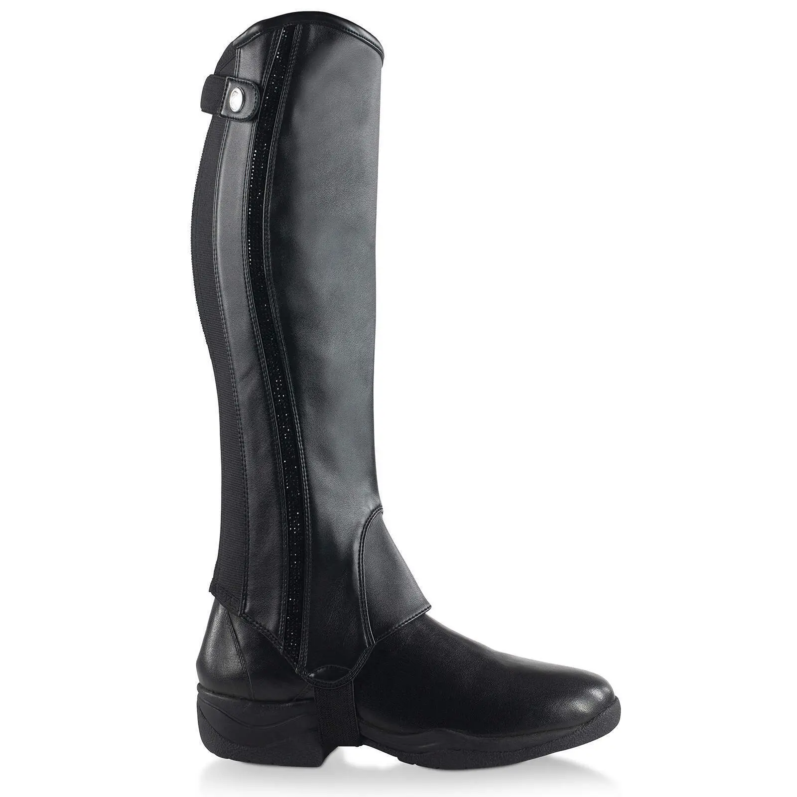 Botas de montar de cuero con purpurina para mujer Sabrina