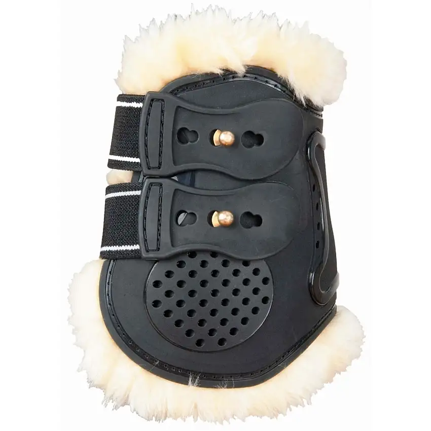 Protectores de menudillos de piel de oveja para caballos Proteck Compet