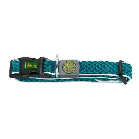 Hunter Collar Hilo Vario Basic Turquesa para Perros