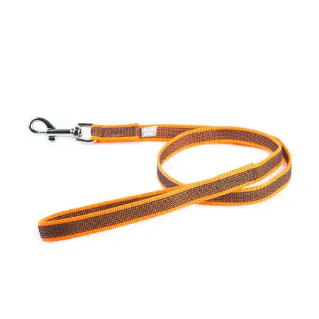 JULIUS-K9 Correa Engomada con Asa Naranja para Perros