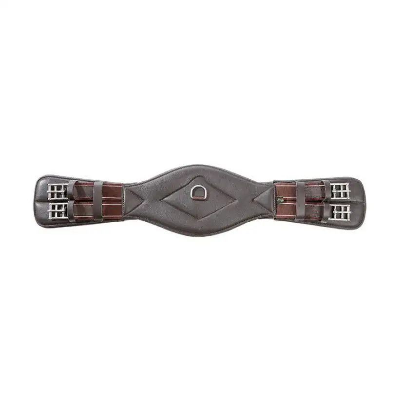 Cincha corta para caballos con elástico de cuero suave Comfort