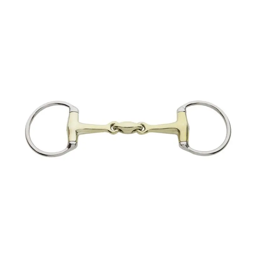 Bocado de oliva para caballos con doble freno KavalBit 12 mm
