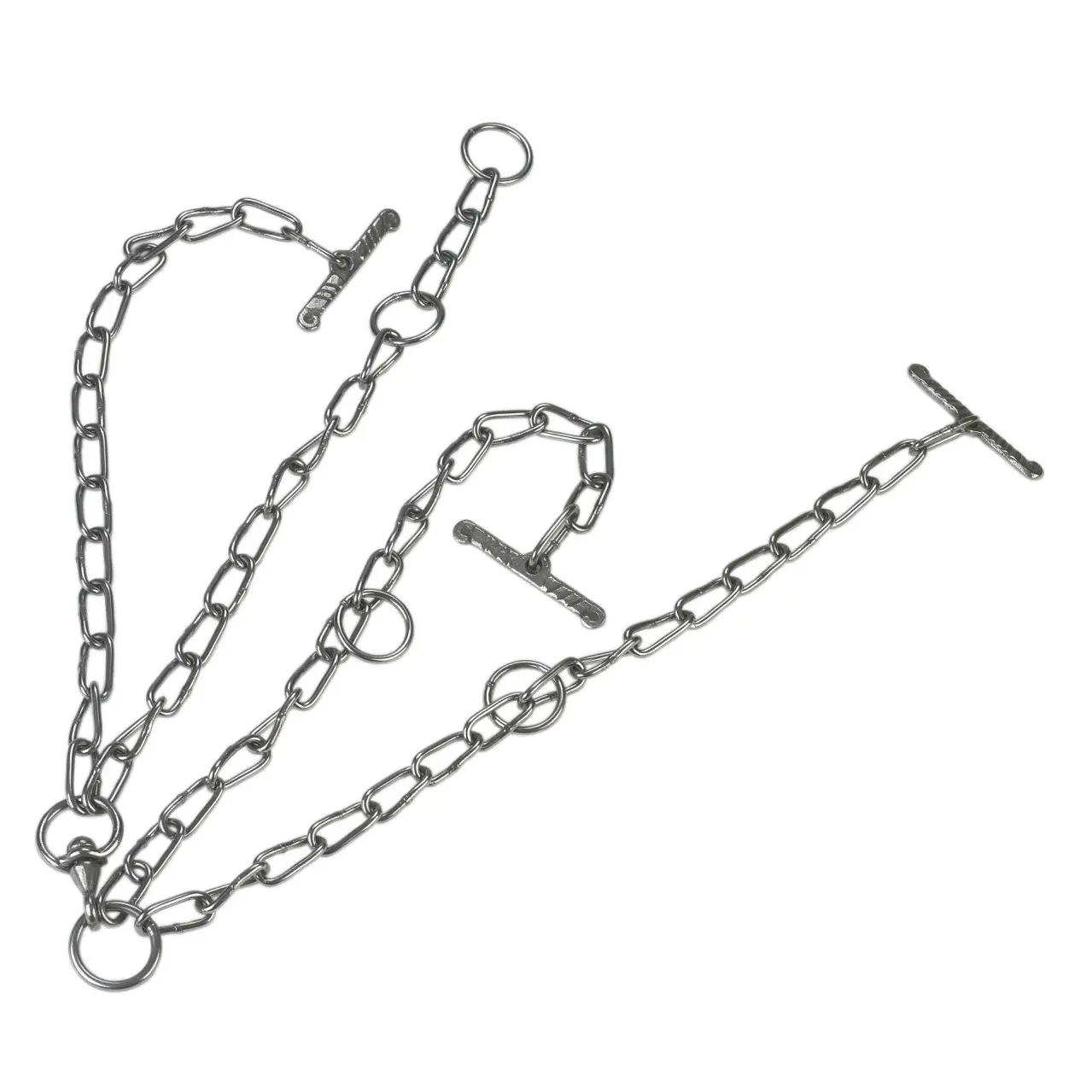 Cadena de vaca doble galvanizada con mosquetón
