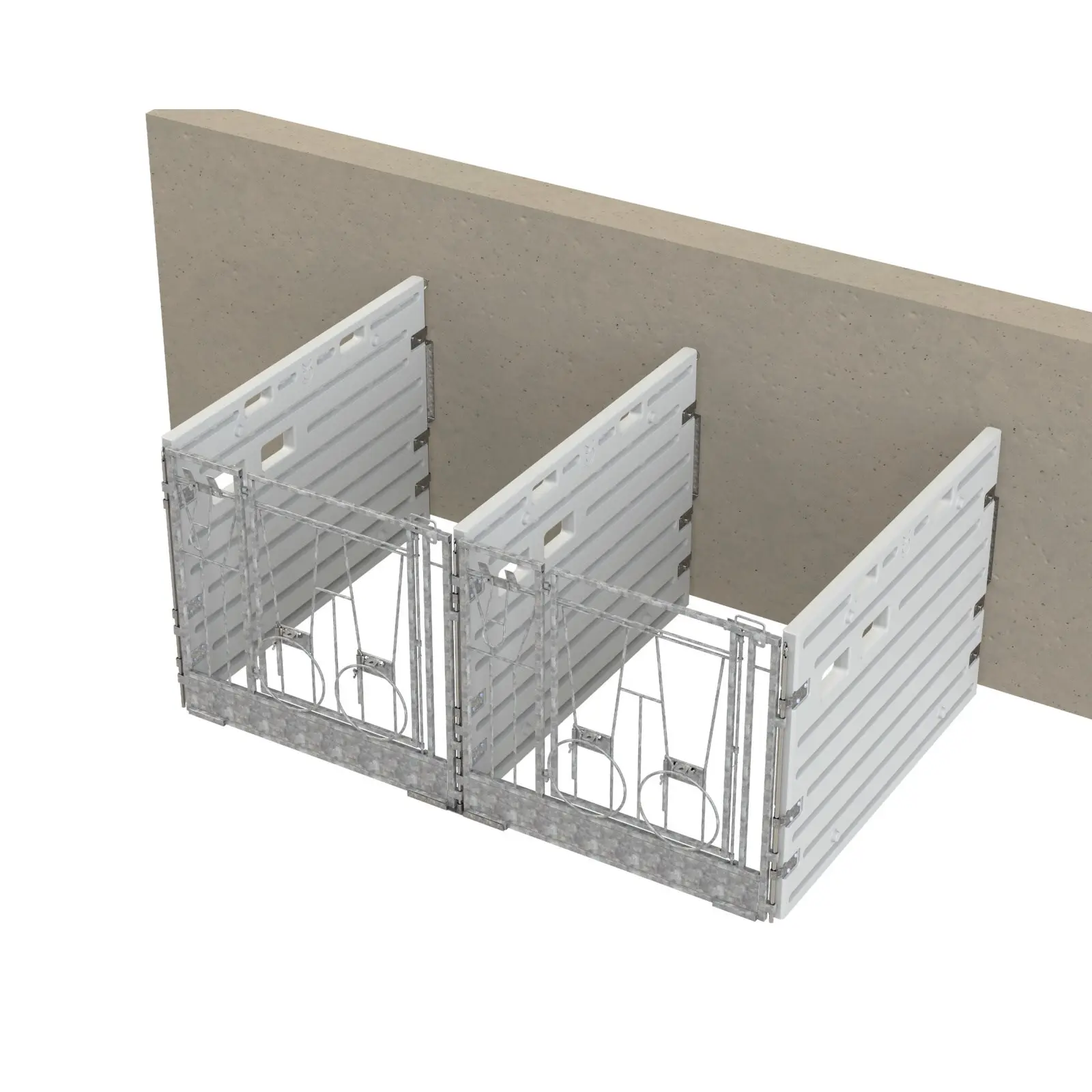 Box modular para terneros con apertura de doble pared