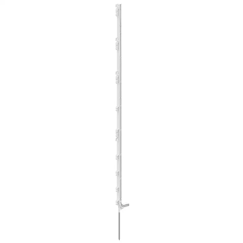 Poste de valla de PVC con aislante Premium (x5)