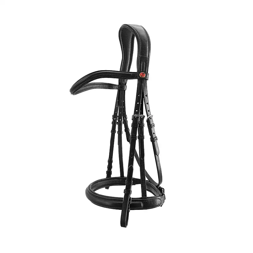 Cabezada de montar Ultrasoft® Sue Arched Leather Browband