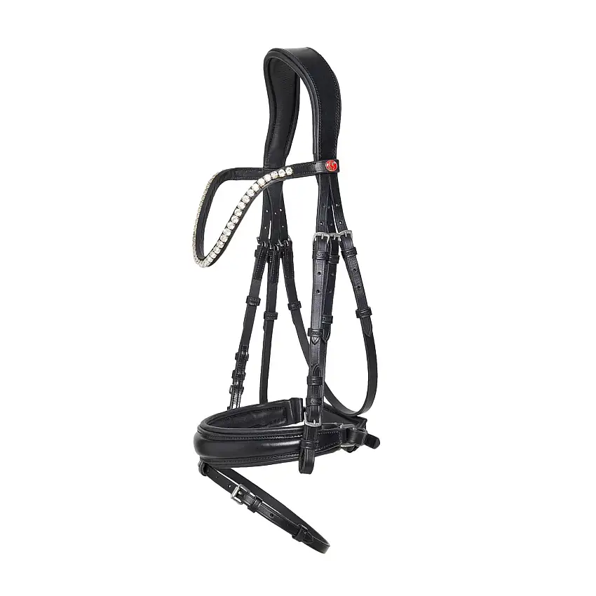 Cabezada de montar Victoria with square chrome buckles