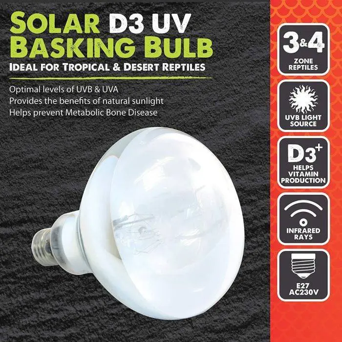 Lámpara de terrario Solar D3 UV Basking Bulb
