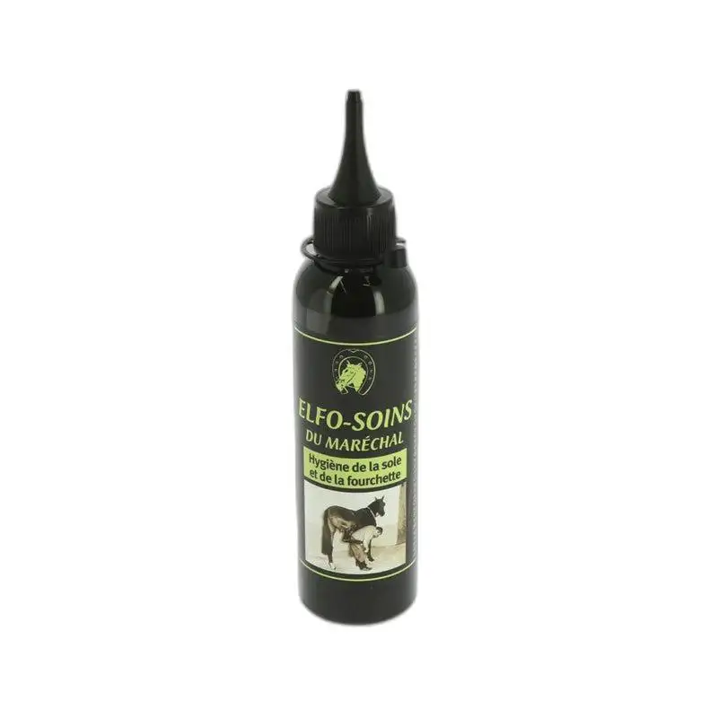 Cuidado de los cascos del caballo en aceite de cade en una botella de 125 ml