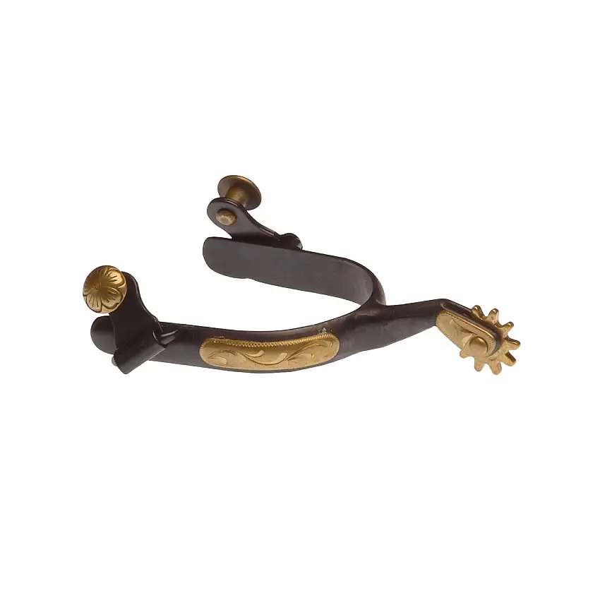 Espuelas de equitación western decoración en latón