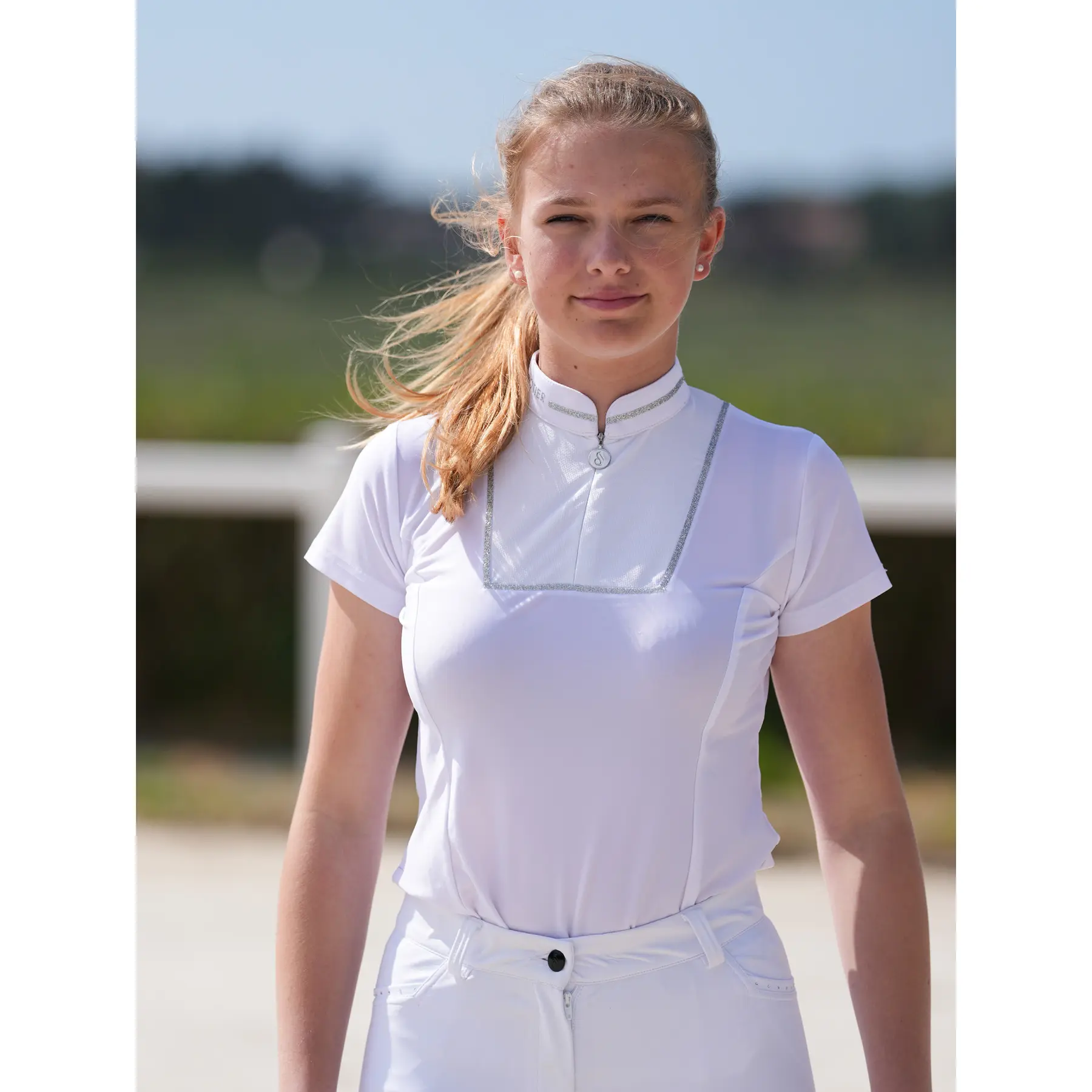 Polo de equitación para mujer Isaure