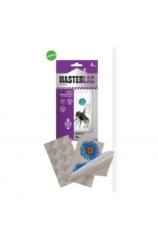 MASTERLAC Adhesivo Insecticida Ventanas 4 uds.