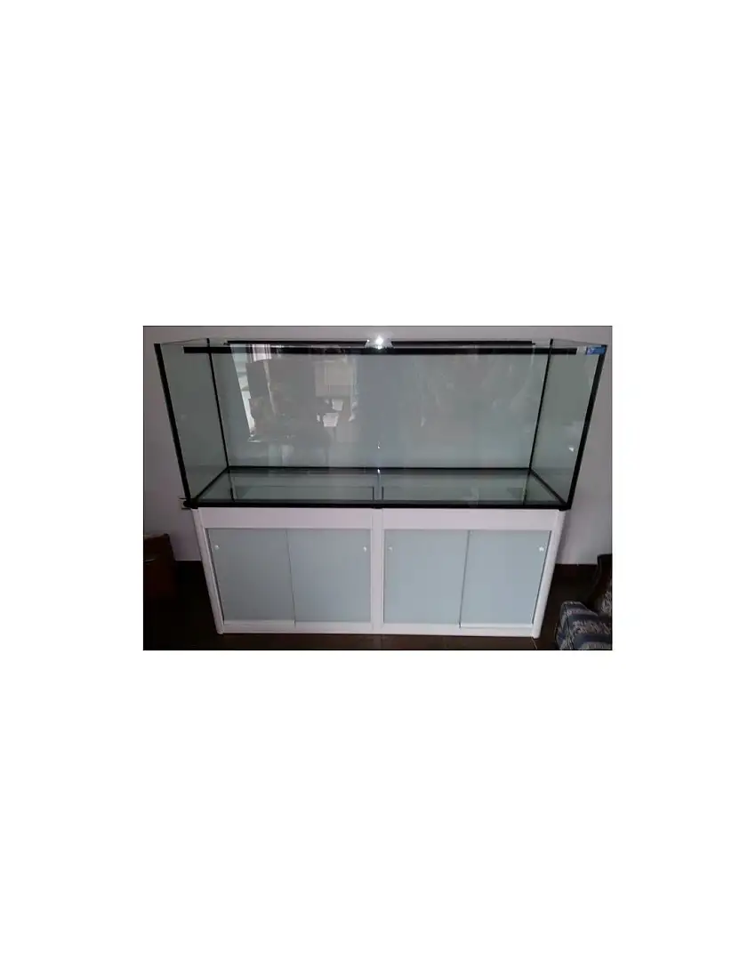 Mesa a medida color blanco 220x70 para acuario