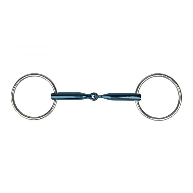 Bocado de 2 anillas para caballos domados Eco Blue