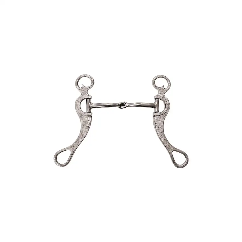 Mors western snaffle para caballo anti-colapso