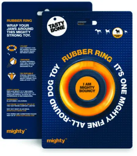 Tastybone Juguete de Goma Dura Mighty Ring