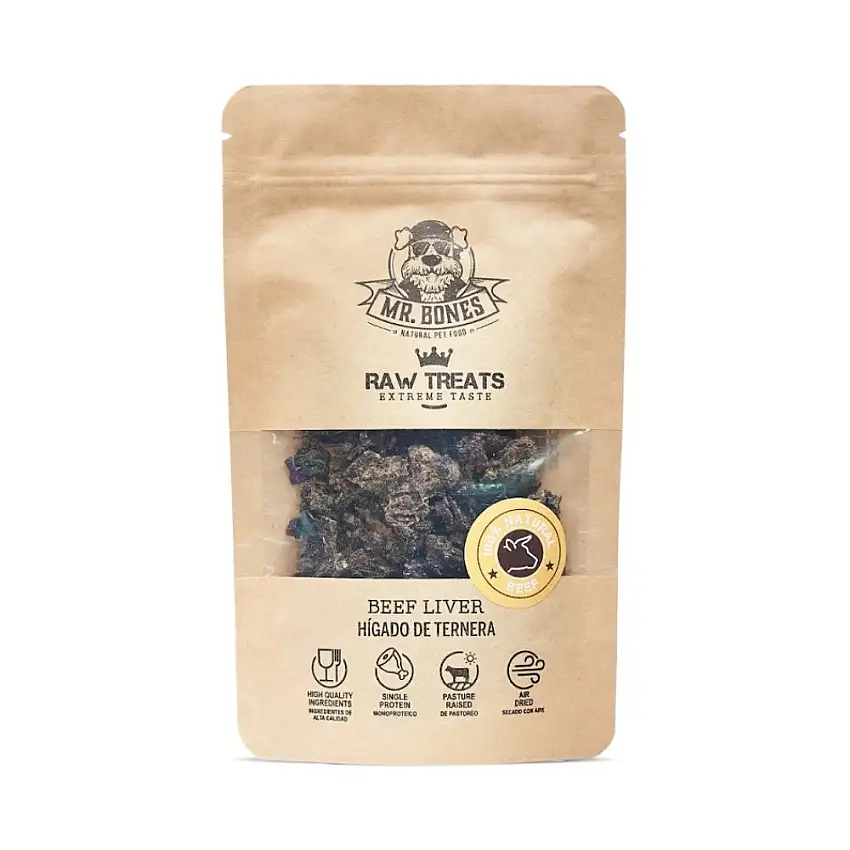 Mr. Bones Snacks de Hígado de Ternera Deshidratado