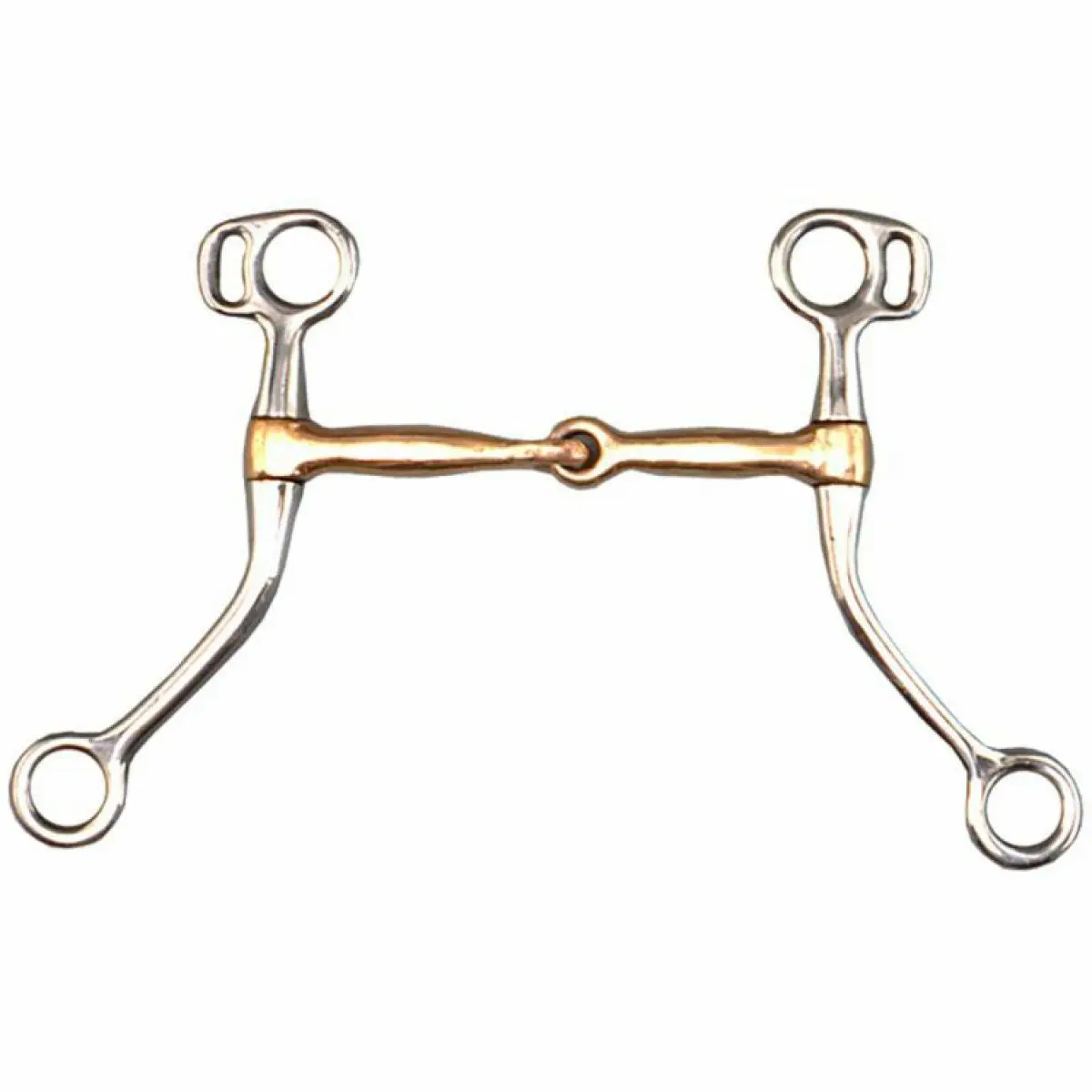 Pelham para caballo roto en cobre y acero inoxidable
