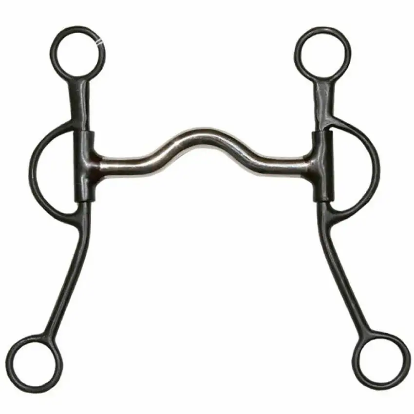 Bocado de brida para caballos con paso de lengua medio