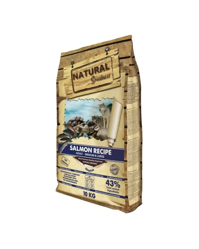 Natural Greatness pienso perro medium - large Salmón 10 kg
