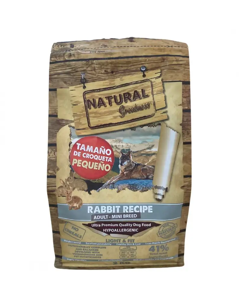 Natural Greatness pienso perro mini Conejo light 2 kg