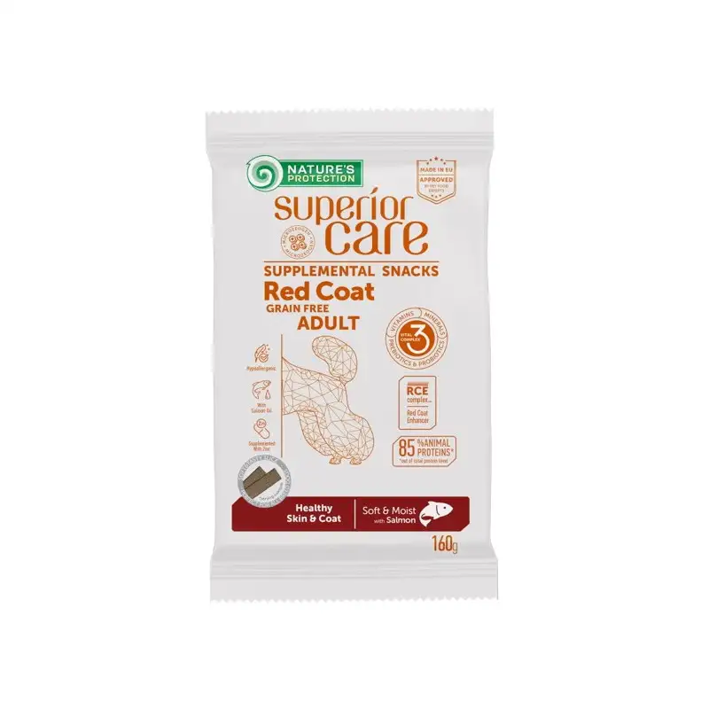 NATURE'S Protection SC Red Coat Dog Snack Hypoallergenic Skin & Coat