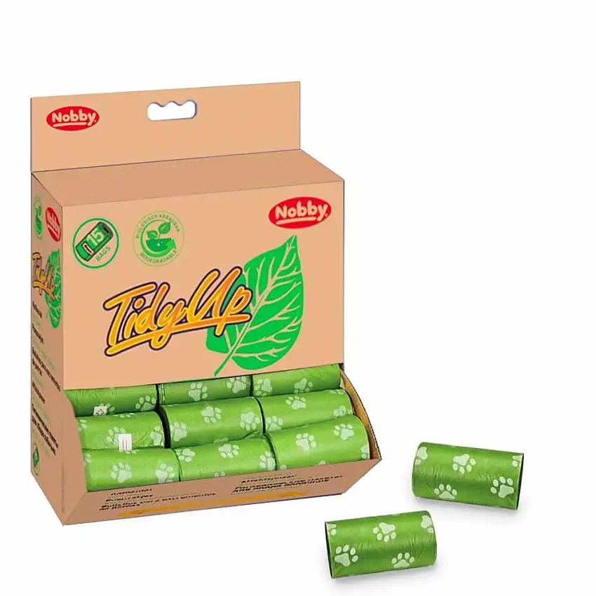 Juego de bolsas biodegradables para excrementos de perros TidyUp (x42)