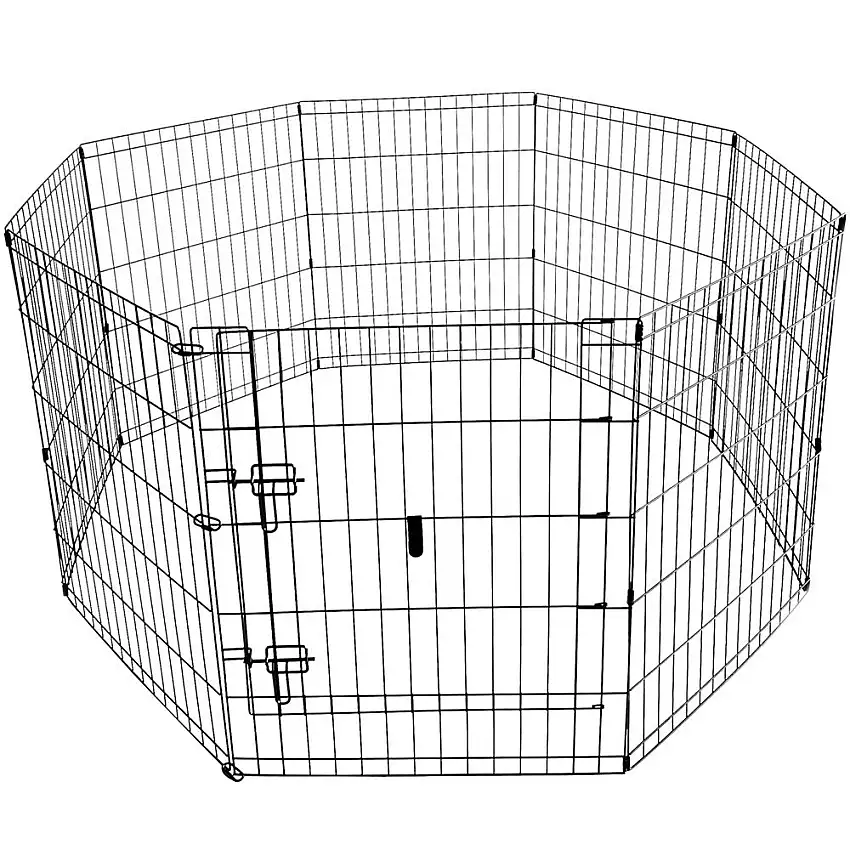 Corredor para perros galvanizado de 8 elementos