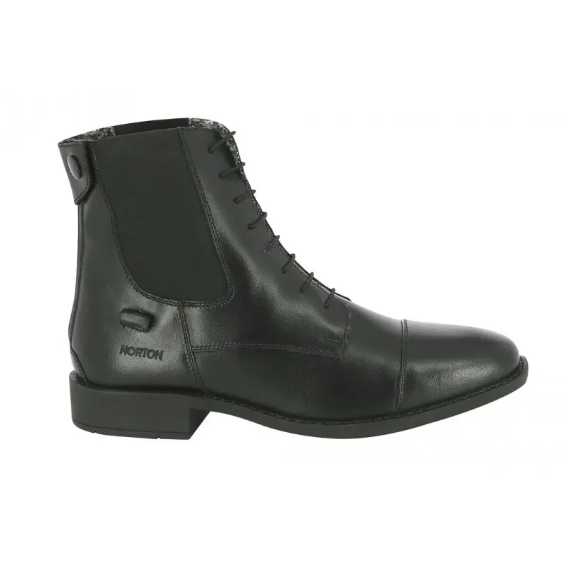 Botines de montar con cordones para mujer con forro