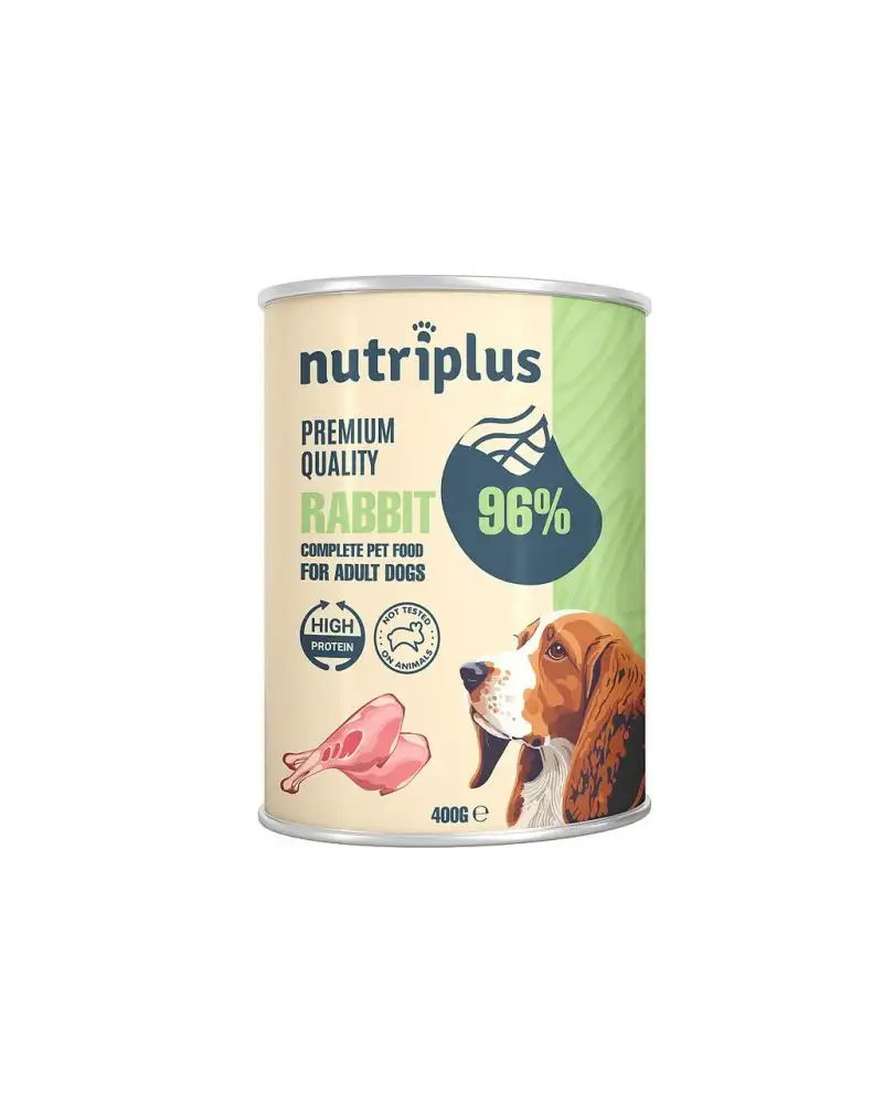 Nutriplus húmedo perro conejo 400 gr