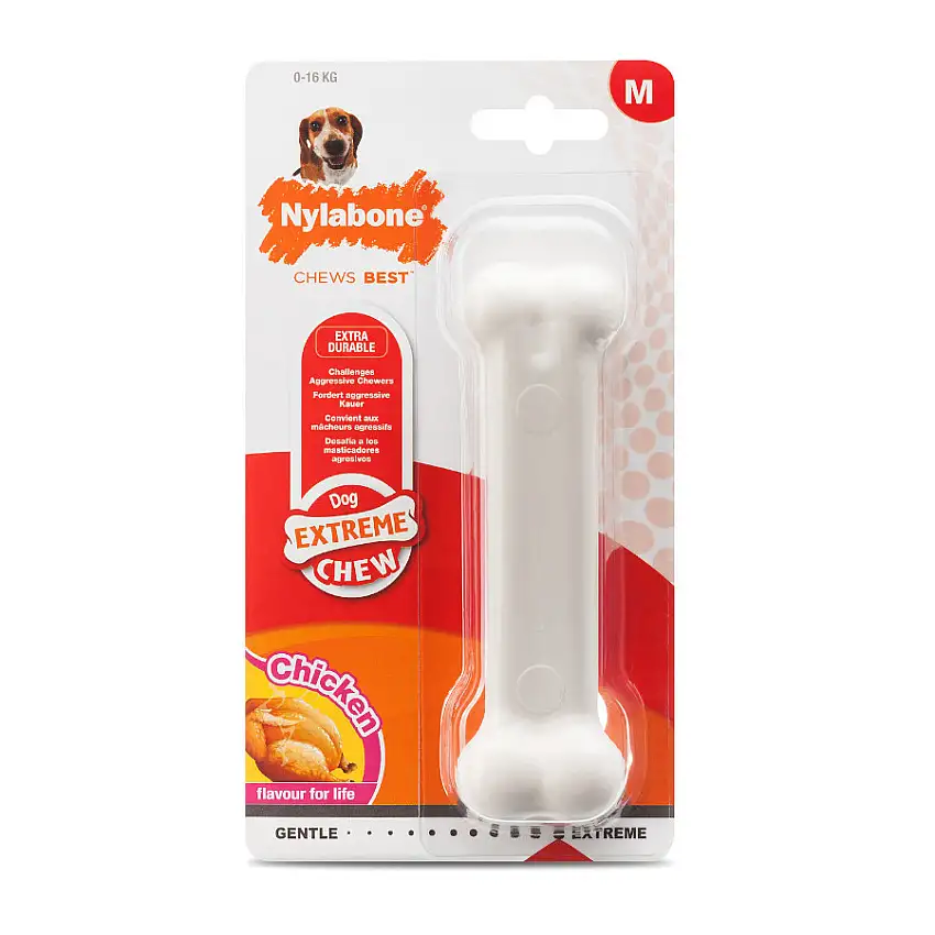 Nylabone Extreme Chew Pollo Hueso Mordedor para perros