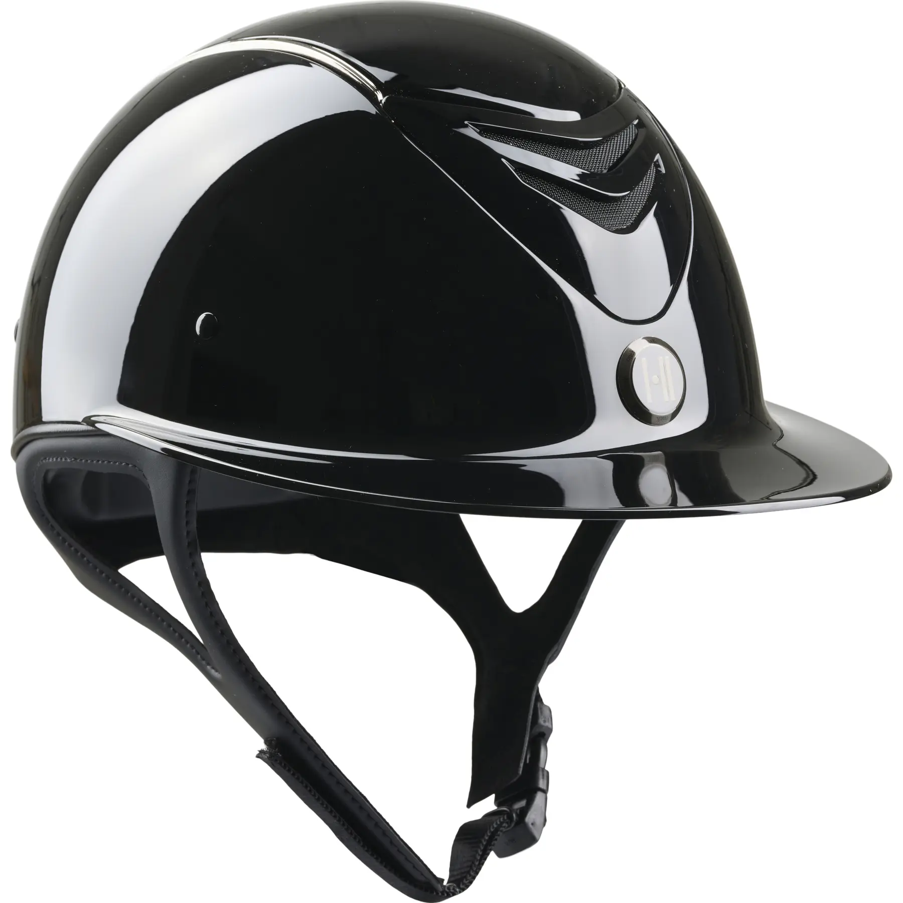 Casco de equitación Advance, tubo cromado brillante