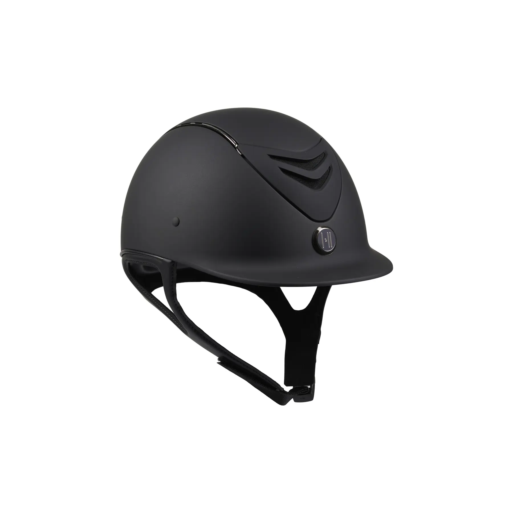 Casco de equitación, manguera cromada mate Mips