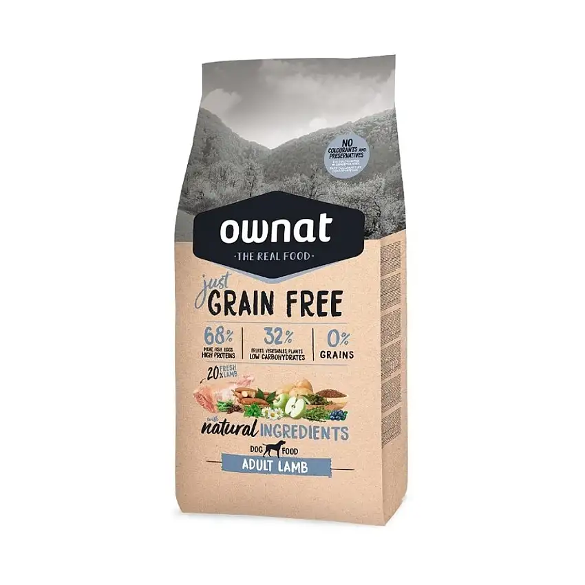 Ownat Just Grain Free Cordero Pienso Natural para Perro