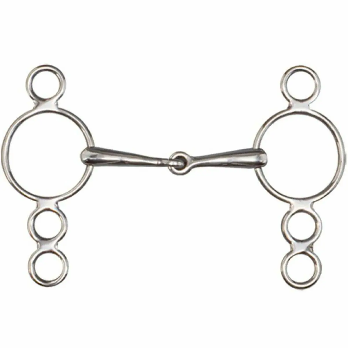 Bocado de 3 o 4 anillos, tipo acero inoxidable