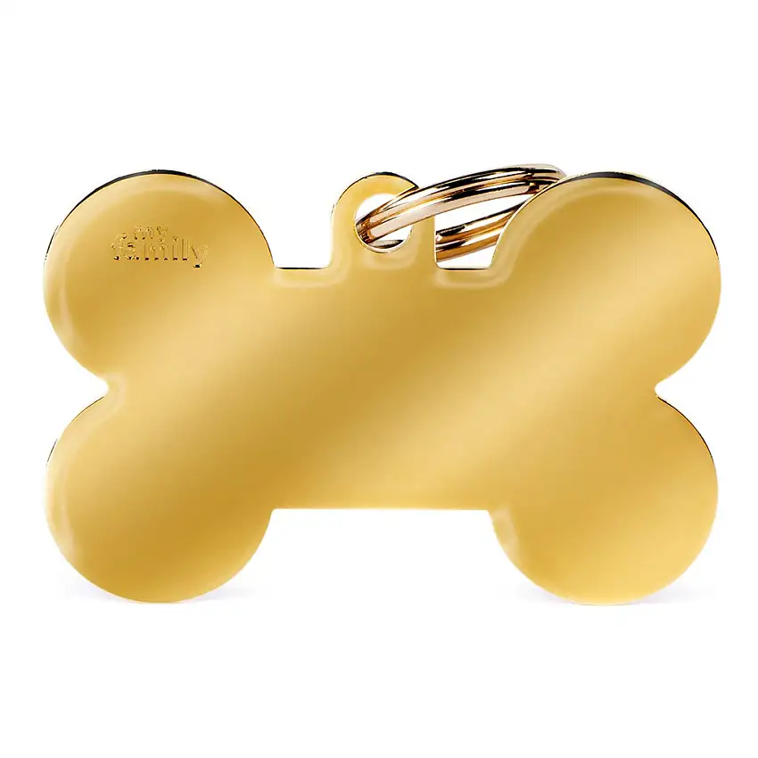 MyFamily Placa Basic Hueso XL en Latón Dorado