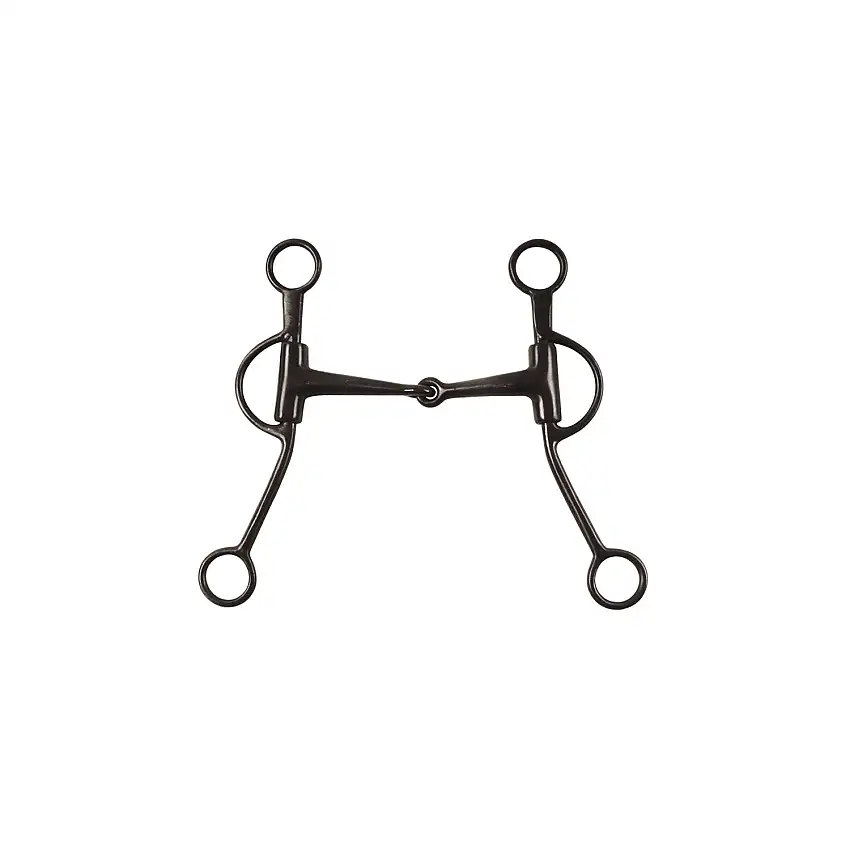 Mors western de anillo largo para caballo en hierro