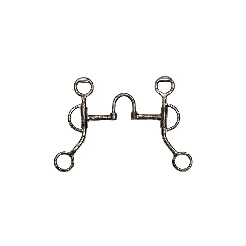 Mors western de cobre para caballo con laterales cortos de acero inoxidable