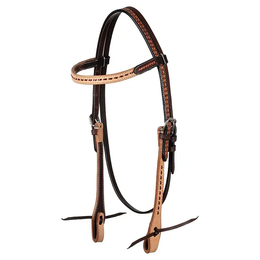 Bridón de equitación western cejas rectas 2 Tone