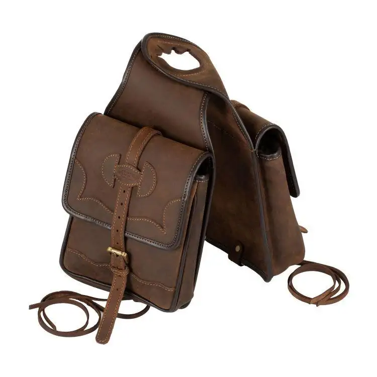 Bolsa de silla de montar western de cuero
