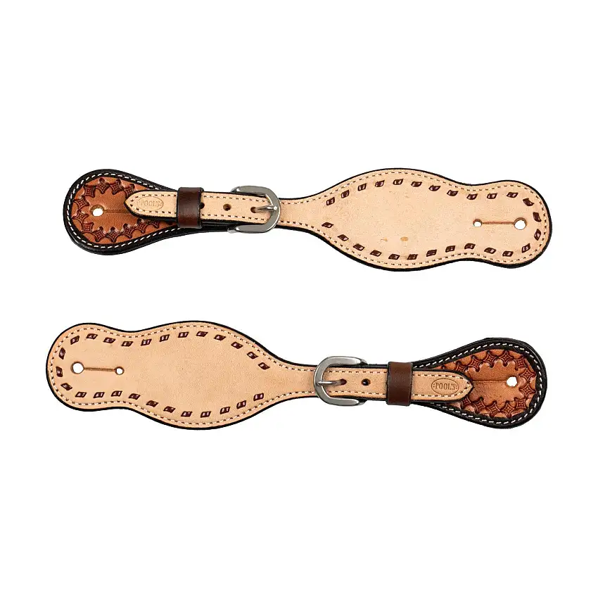 Cincha western de cuero para caballo 2 Tone