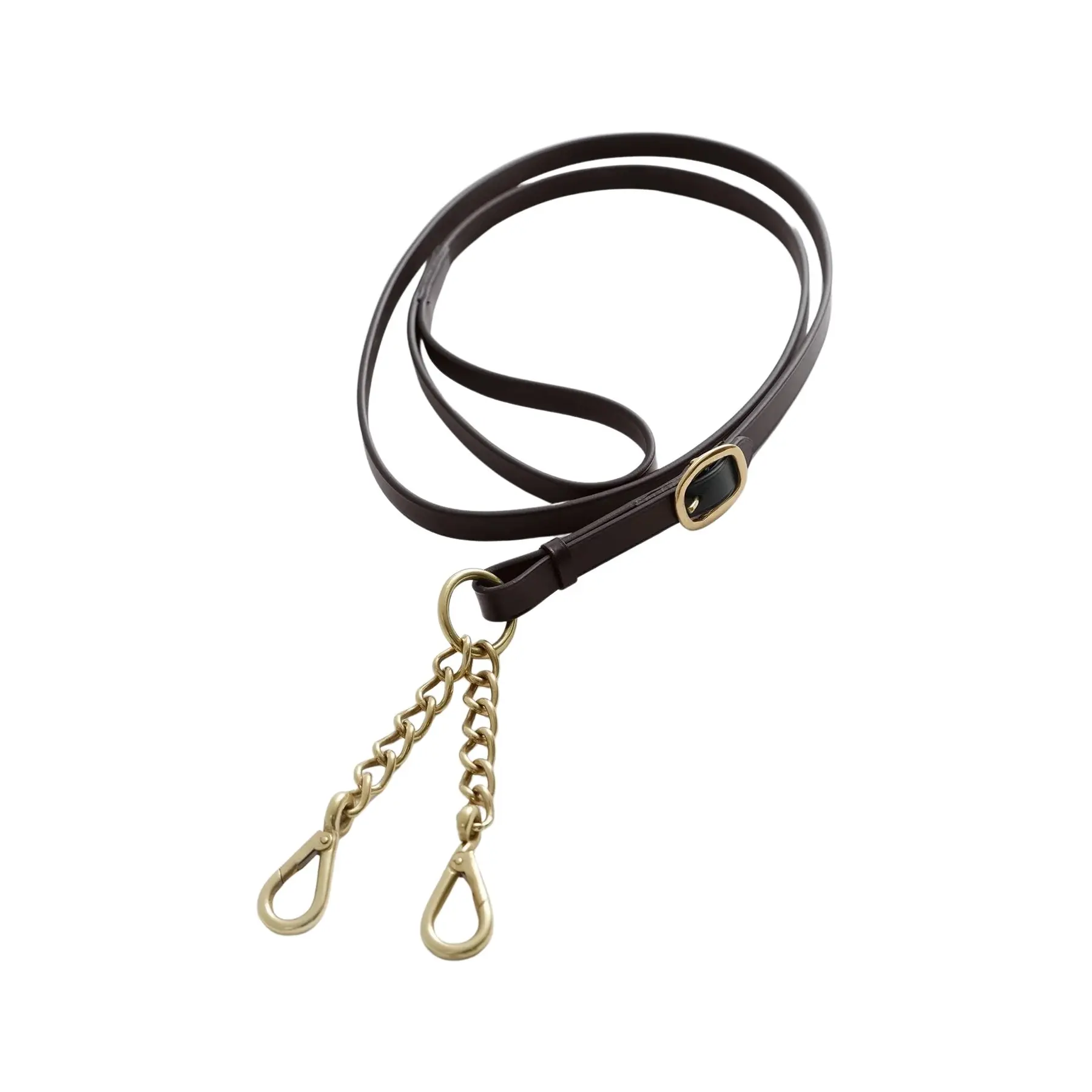Cañas expositoras de cuero con cadenas